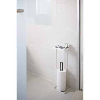 トレイ付きトイレットペーパースタンド プレート 山崎実業