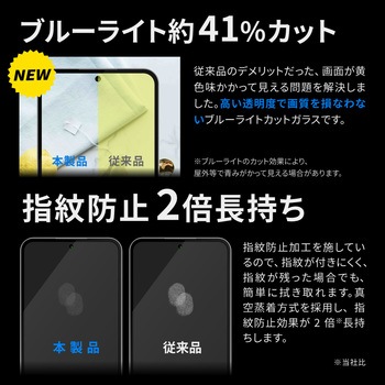 Galaxy A54 5G ガラスフィルム 「GLASS PREMIUM FILM」全画面保護 指紋防止 LEPLUS NEXT