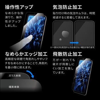 Galaxy A54 5G ガラスフィルム 「GLASS PREMIUM FILM」全画面保護 指紋防止 LEPLUS NEXT
