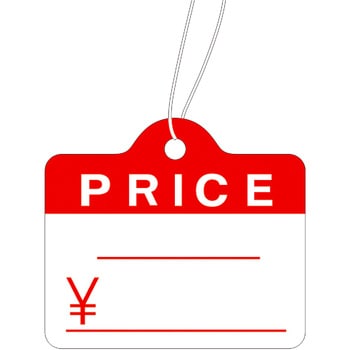 提札 カバン型 赤 PRICE タカ印(ササガワ)