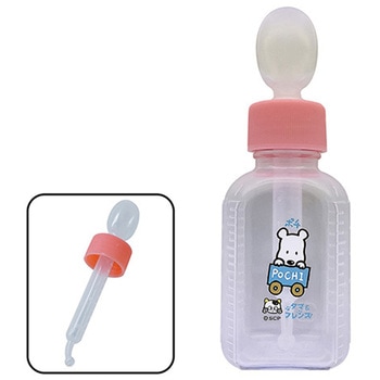 スポイトキャップ付きタマ投薬瓶(タマプリント付き投薬瓶) 刻印目盛り 2色キャップセット 金鵄製作所