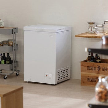 ICSD-10C-W 上開き式冷凍庫 100L アイリスオーヤマ 直冷式 ホワイト色