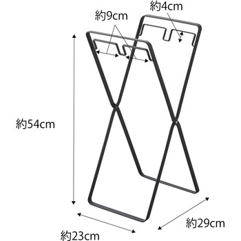tower タワー レジ袋2連&30Lゴミ袋スタンド 山崎実業