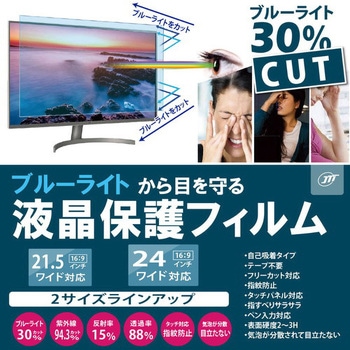ブルーライトカット液晶保護フィルム JTT