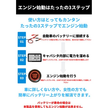 スーパーキャパシタ搭載 ジャンプスターター  12V専用 LUFT