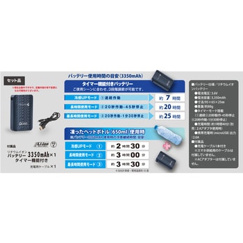 JA603W アイスブロウベスト水冷服 三愛 服+バッテリー - 【通販 ...