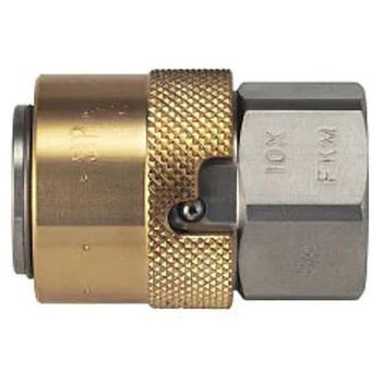 水媒体用金型温調機配管用カップリングソケット サイズ：10A(3/8B)メネジ ニッコー