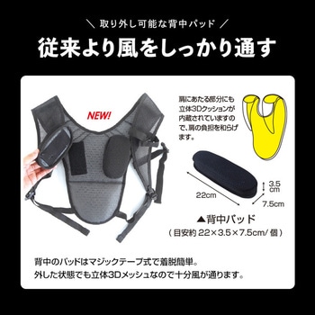 フルハーネス専用インナーパット(ショートタイプ&背中パッド付) ブレイン