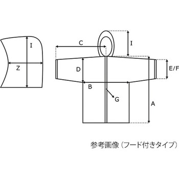 アズツールセパレートディスポウェア ジャンパー(フード付き) アズワン