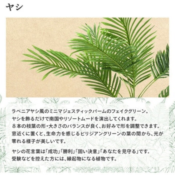 フェイクグリーン ヤシ YAMAZEN(山善)