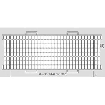 D5MO38-30 スチールグレーチングDグリップ(みぞぶた一般用) 1枚