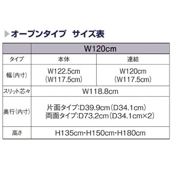 ゴンドラ什器 BR50 片面 W120cmオープンタイプ 本体 ストア・エキスプレス