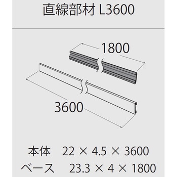 後付アルミ巾木fitbase(フィットベース)直線部材 森田アルミ工業