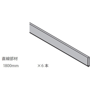 後付樹脂巾木fitbaselite(フィットベースライト)直線部材 森田アルミ工業