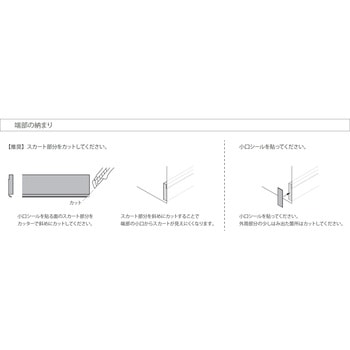 後付樹脂巾木fitbaselite(フィットベースライト)小口シール 森田アルミ工業
