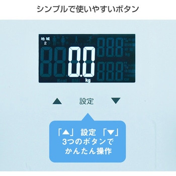 ガラストップ 薄型 体重体組成計 YAMAZEN(山善)
