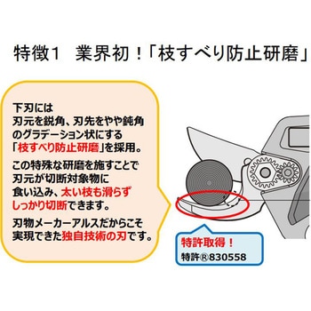 コードレス充電式剪定鋏 アルス