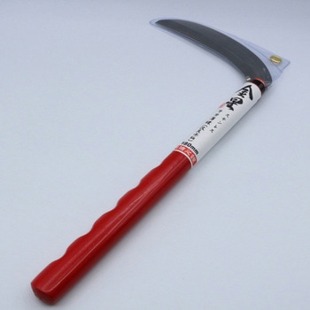 ステン 片刃薄鎌(改良赤柄) キンボシ
