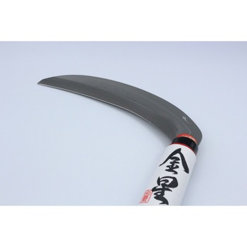 ステン 片刃薄鎌(改良赤柄) キンボシ