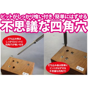 不思議な四角穴付き皿頭デッキ用ビス MIYAGAWA