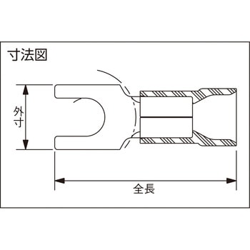 ビニール絶縁被覆付圧着端子(先開形) ストロングホールド