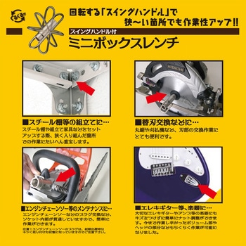 スイングハンドル付ミニボックスレンチ BEST(金物)