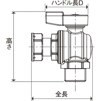 GIACOMINI アングル型ボールバルブ メスxオス GIACOMINI