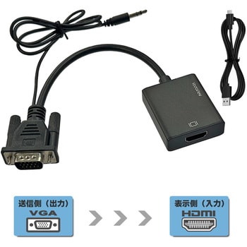 VV-VGAHDA-A-W-DO-S VGA to HDMI 変換アダプタ Vodaview オス:D-sub15