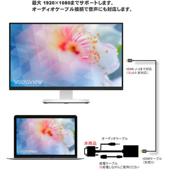 VGA to HDMI 変換アダプタ Vodaview