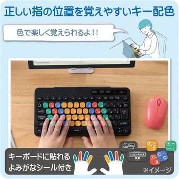 キーボード 無線 Bluetooth メンブレン式 ミニサイズ コンパクト カラー キーボード Caps Lock機能無効化スイッチ 【 Windows PC Chromebook 対応 】 抗菌 エレコム
