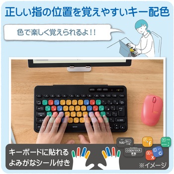 TK-FS10DMKBK キーボード 無線2.4GHz メンブレン式 ミニサイズ コンパクト Caps Lock機能無効化スイッチ