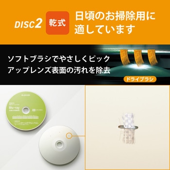 ブルーレイ レンズクリーナー 湿式乾式 ディスク2枚組 【BDプレーヤー PS5 PS4 Xbox series X 等各種対応】 エレコム