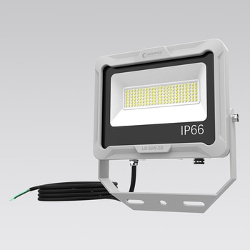 LED投光器 50W 7300LM 通気弁付 大型放熱フィン 広角ワイド照射 GOODGOODS(グッド・グッズ)