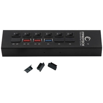 USB3.2クランプ式6ポートハブ ITPROTECH