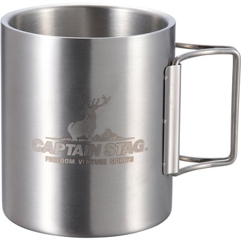 NEWフリーダム ダブルステンマグカップ 折りたたみハンドル CAPTAIN STAG