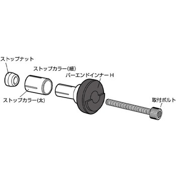 バーエンドミラーH1取付具セット TANAX