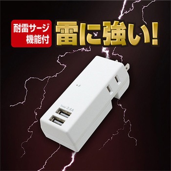 耐雷USBタップ2ポート MCO