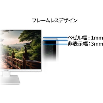23.8インチ IPS系パネル フルHDモニター(本体色：ホワイト) JAPANNEXT