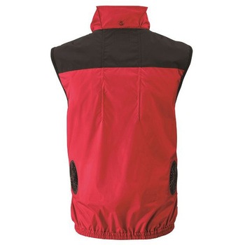 Nクールウェア 腰ファン(ベスト)+空調服(R)スターターキット レッド 14.4V(ジャック丸形) NSP