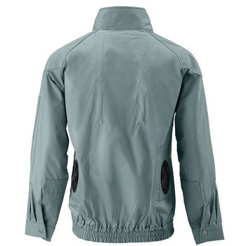 Nクールウェア 腰ファン(長袖)+空調服(R)スターターキット グレー 18.0V NSP