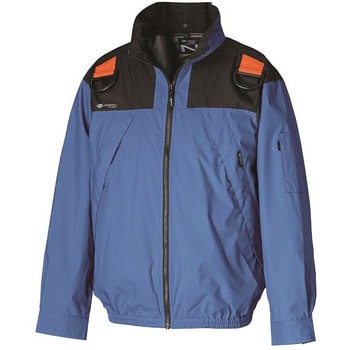 Nクールウェア フルハーネス対応(長袖)+空調服(R)空調服パワーファンスターターキット ブラック/ブルー