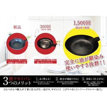 こだわり職人 使いやすい鉄フライパン いため鍋 28cm 藤田金属