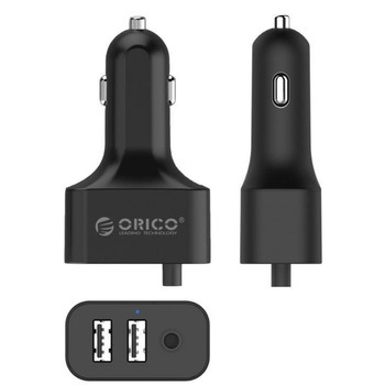 USB-A 5ポート カーチャージャー 52W QC3.0×1 USB2.0×4 ORICO