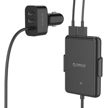 USB-A 5ポート カーチャージャー 52W QC3.0×1 USB2.0×4 ORICO