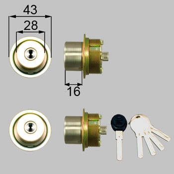 ドア錠セット(ユーシン Wシリンダー) LIXIL(トステム) 本締錠 【通販