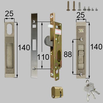 勝手口引戸用ロックセット LIXIL(トステム) 鎌錠 【通販モノタロウ】