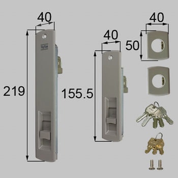 戸先(合掌)内外錠(2ロック)セット TOSTEM(LIXIL)