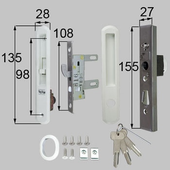 引手内外錠・召合せ外錠セット TOSTEM(LIXIL)