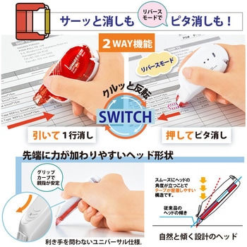 修正テープ ホワイパー (Whiper) スイッチ (15m) PLUS(プラス)[文具]