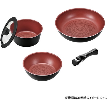 クックサイン ダイヤモンドコートIH対応クックウェア5点セット パール金属